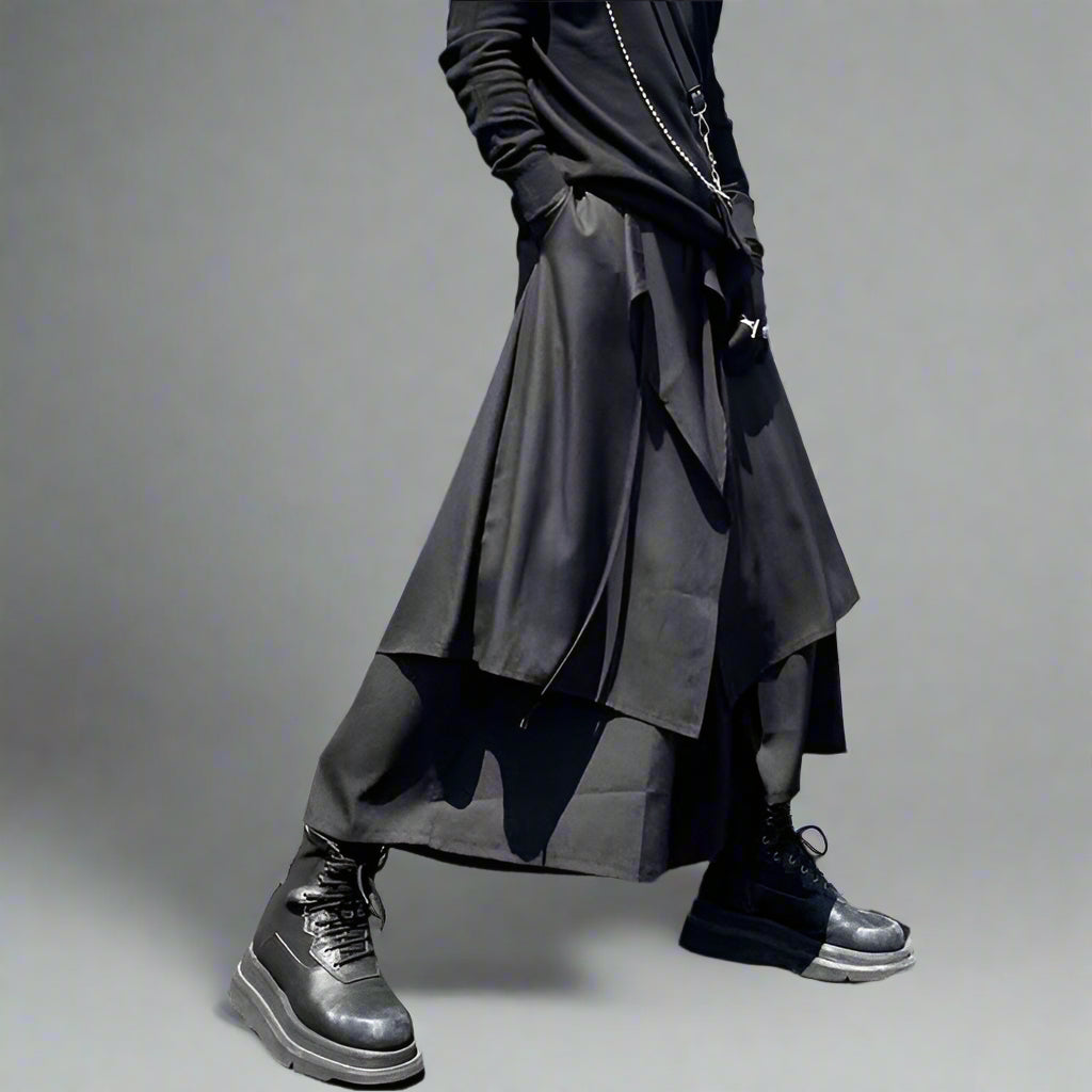 Stylish Men's Hakama Pants -  customizable fit pants - Contemporary Men's Hakama Pants for Daily Wear - View 3