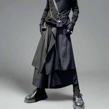 Stylish Men's Hakama Pants -  men's fashion - Contemporary Men's Hakama Pants for Daily Wear - View 4