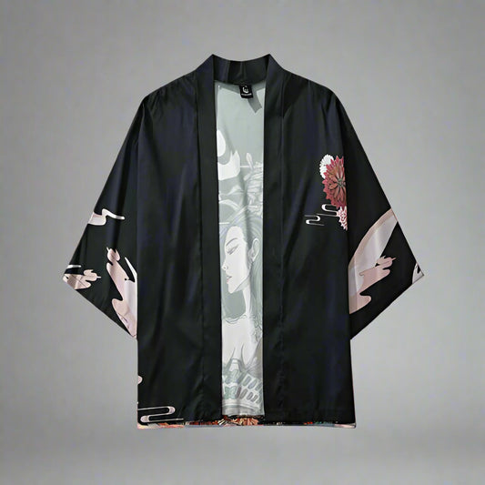 Stylish Men's Kimono Cardigan - Japanese kimono cardigan - Stylish Men's Kimono Cardigan for Versatile Outfits - Main view