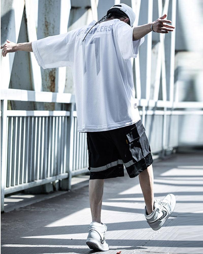Stylish Mesh Layered Tee - mesh tee - Futuristic Mesh Layered Tee for Urban Fashion - View 9