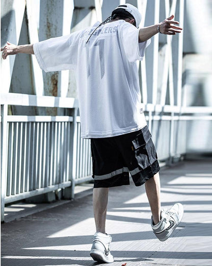 Stylish Mesh Layered Tee - mesh tee - Futuristic Mesh Layered Tee for Urban Fashion - View 9