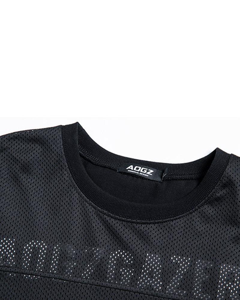 Stylish Mesh Layered Tee -  techwear - Futuristic Mesh Layered Tee for Urban Fashion - View 12