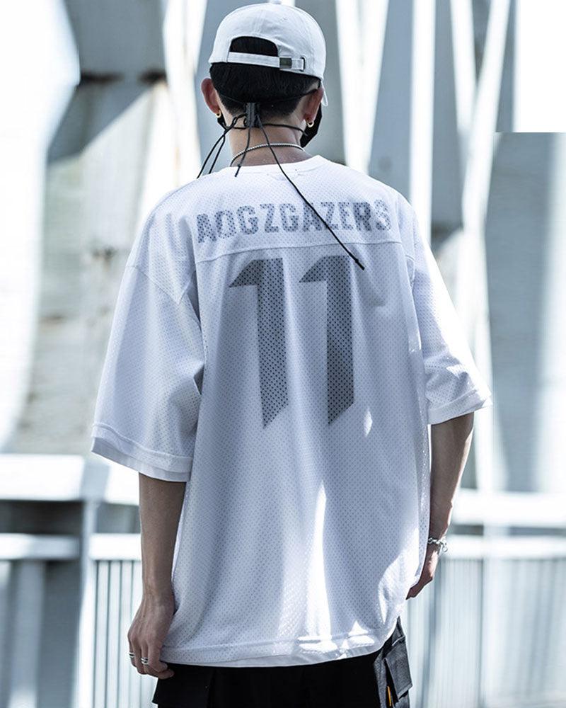 Stylish Mesh Layered Tee -  techwear - Futuristic Mesh Layered Tee for Urban Fashion - View 5