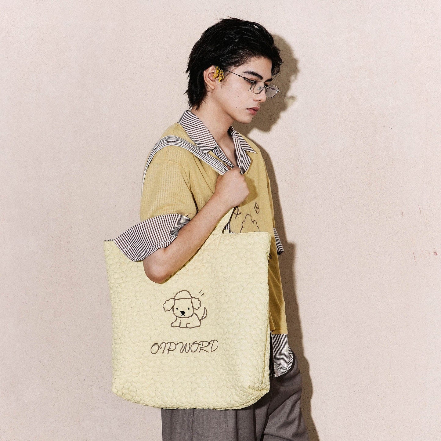 Stylish Reversible Quilted Tote - reversible tote - Stylish Reversible Quilted Tote Bag for Everyday Use - Main view