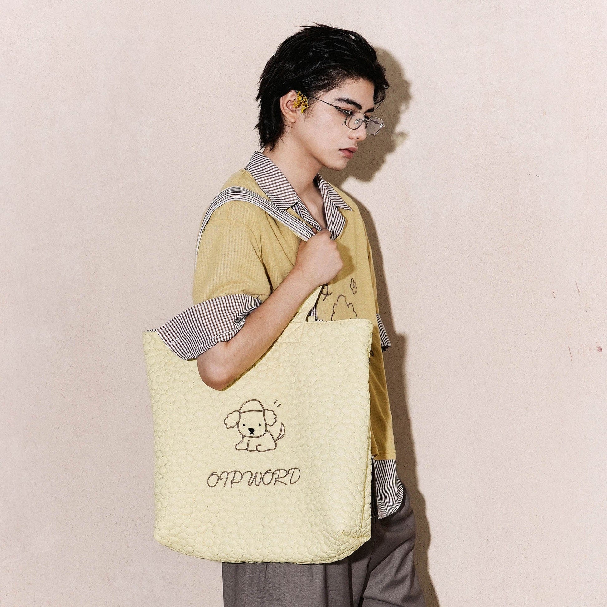 Stylish Reversible Quilted Tote - reversible tote - Stylish Reversible Quilted Tote Bag for Everyday Use - Main view