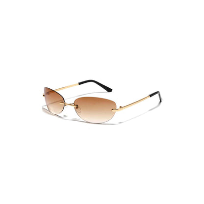 Stylish Rimless Gradient Shades -  modern eyewear - Stylish Rimless Gradient Sunglasses for a Modern Look - View 4