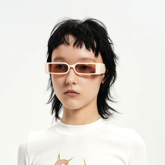 Stylish Square Frame Sunglasses - avant-garde sunglasses - Stylish Square Frame Sunglasses with Thick Temples - Main view