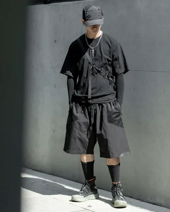 Stylish Summer Shorts -  summer shorts - Stylish Summer Techwear Shorts for Urban Comfort - View 5