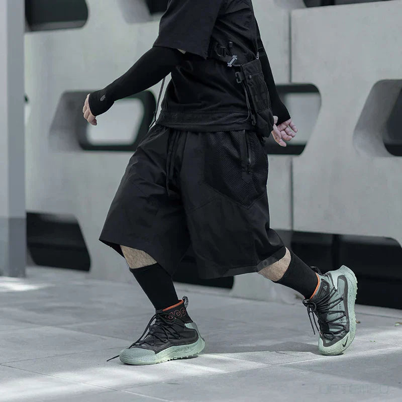 Stylish Summer Shorts - Summer Techwear - Stylish Summer Techwear Shorts for Urban Comfort - View 2