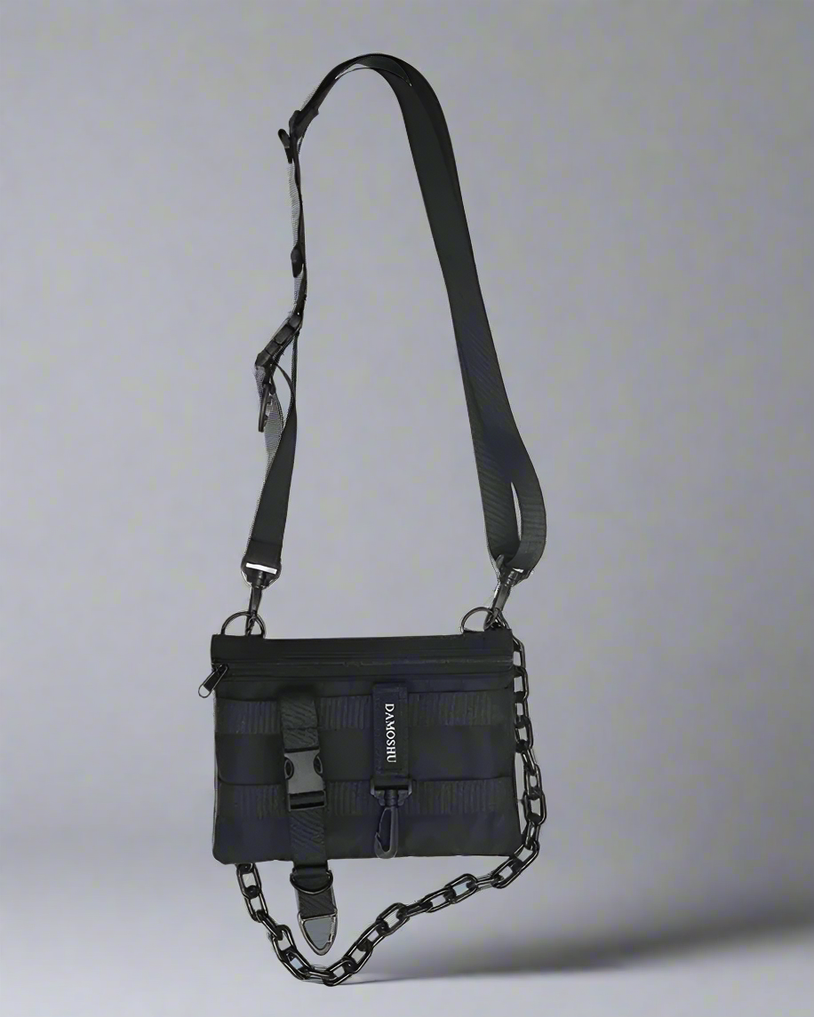 Stylish Techwear Chest Pack - techwear - Durable Techwear Chest Pack in Sleek Black - View 2