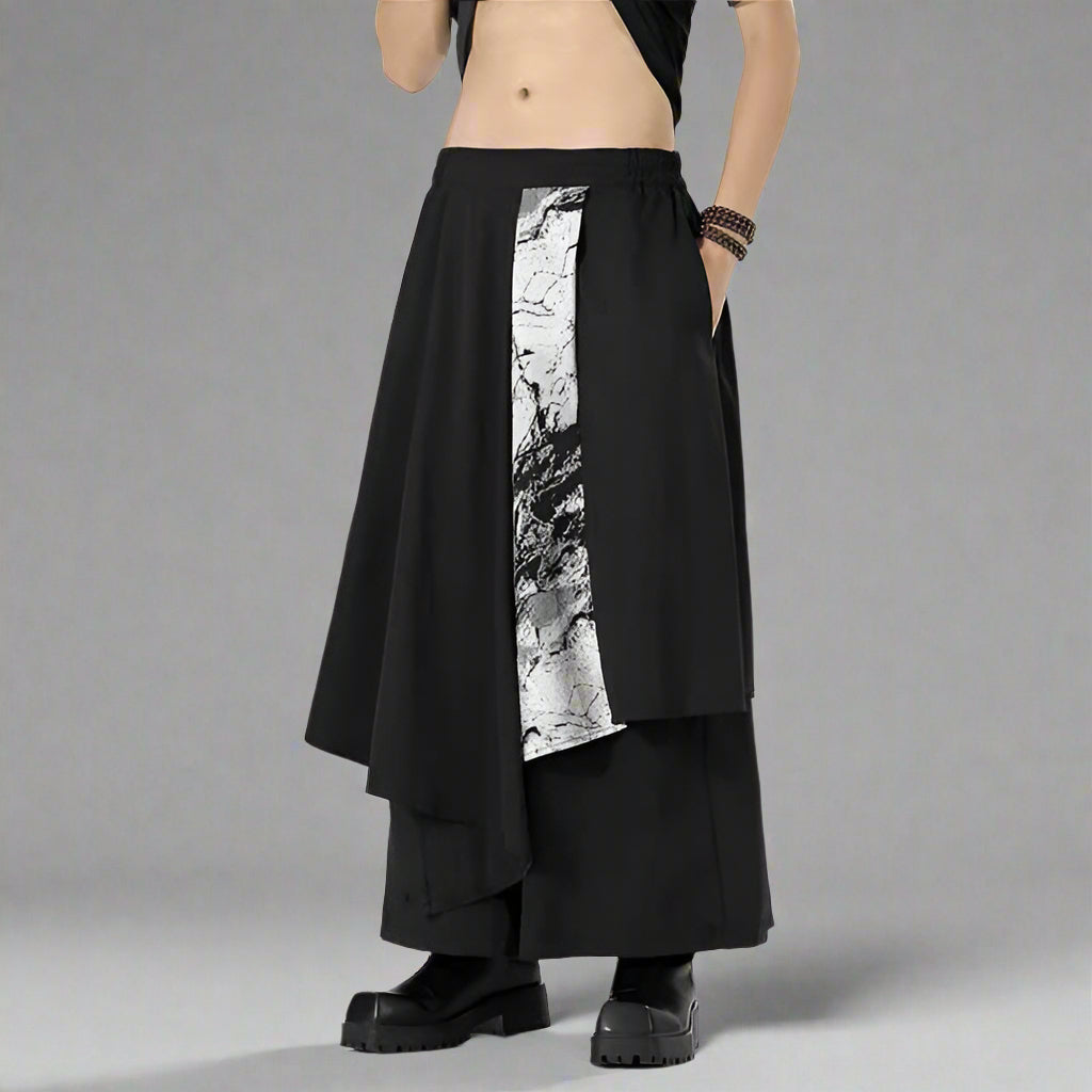 Stylish Traditional Hakama Pants -  elastic waist trousers - Contemporary Hakama Pants for Streetwear Style - View 4