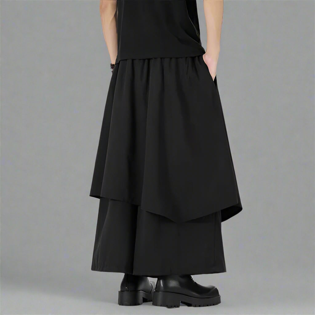 Stylish Traditional Hakama Pants - harajuku style pants - Contemporary Hakama Pants for Streetwear Style - View 2