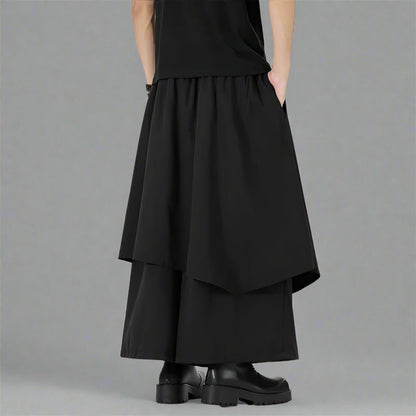 Stylish Traditional Hakama Pants - harajuku style pants - Contemporary Hakama Pants for Streetwear Style - View 2
