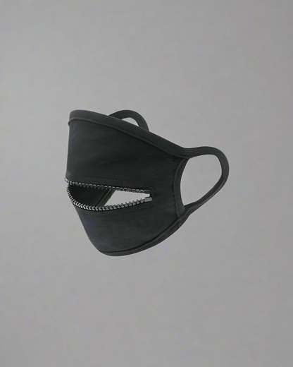Stylish Urban Zipper Mask -  black mask - Urban Zipper Mask – Stylish Cotton Face Cover - View 4