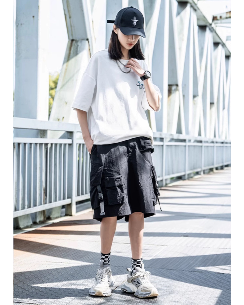 Summer Quick-Dry Cargo Shorts -  quick-dry - Quick-Dry Cargo Shorts for Urban Adventures - View 5