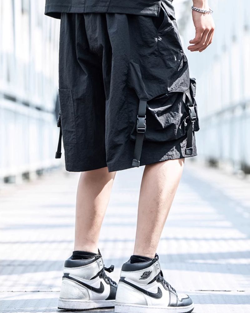 Summer Quick-Dry Cargo Shorts - Summer Techwear - Quick-Dry Cargo Shorts for Urban Adventures - View 2