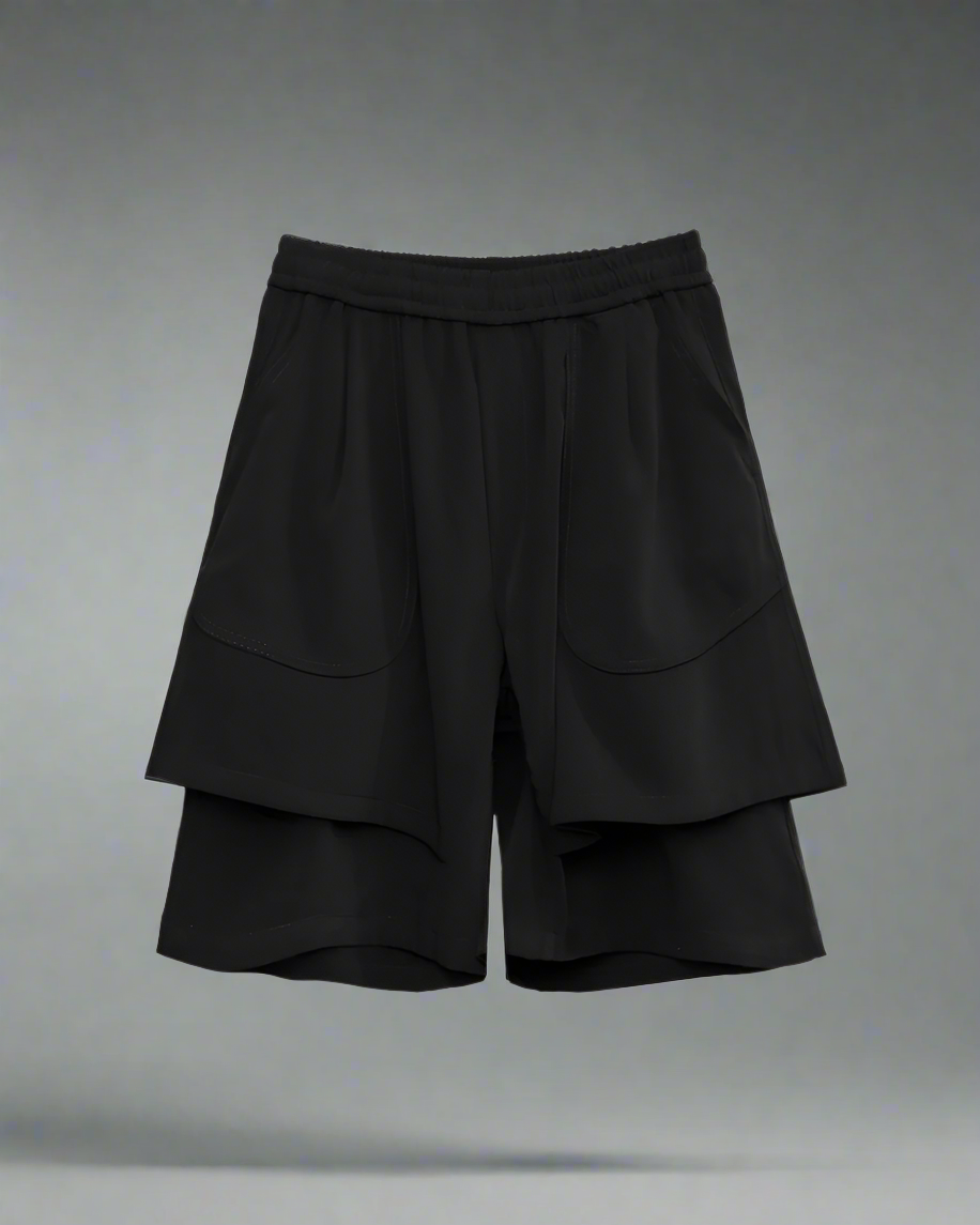 Summer Ready Techwear Shorts - double-layer shorts - Stylish Double-Layer Techwear Shorts for Summer - Main view