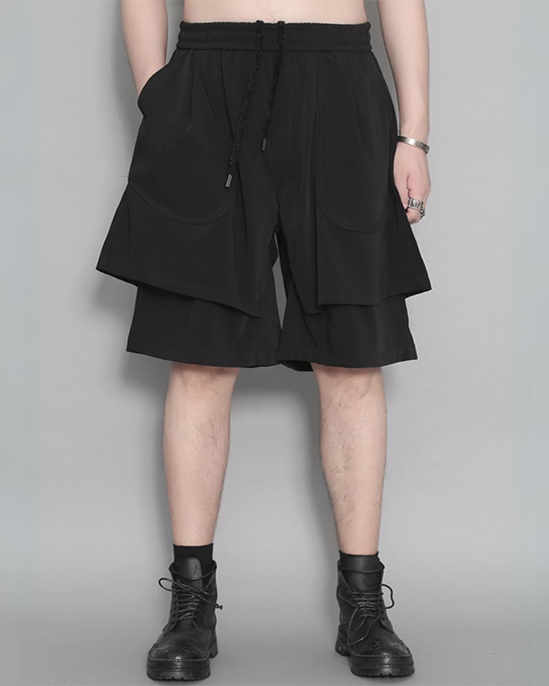 Summer Ready Techwear Shorts - Summer Techwear - Stylish Double-Layer Techwear Shorts for Summer - View 2