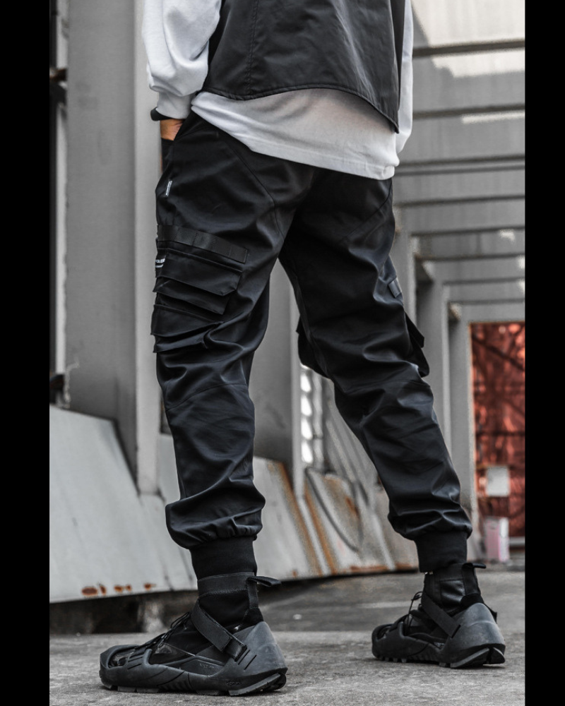 Tactical Black Cargo Pants -  black pants - Versatile Black Cargo Pants for Urban Exploration - View 3