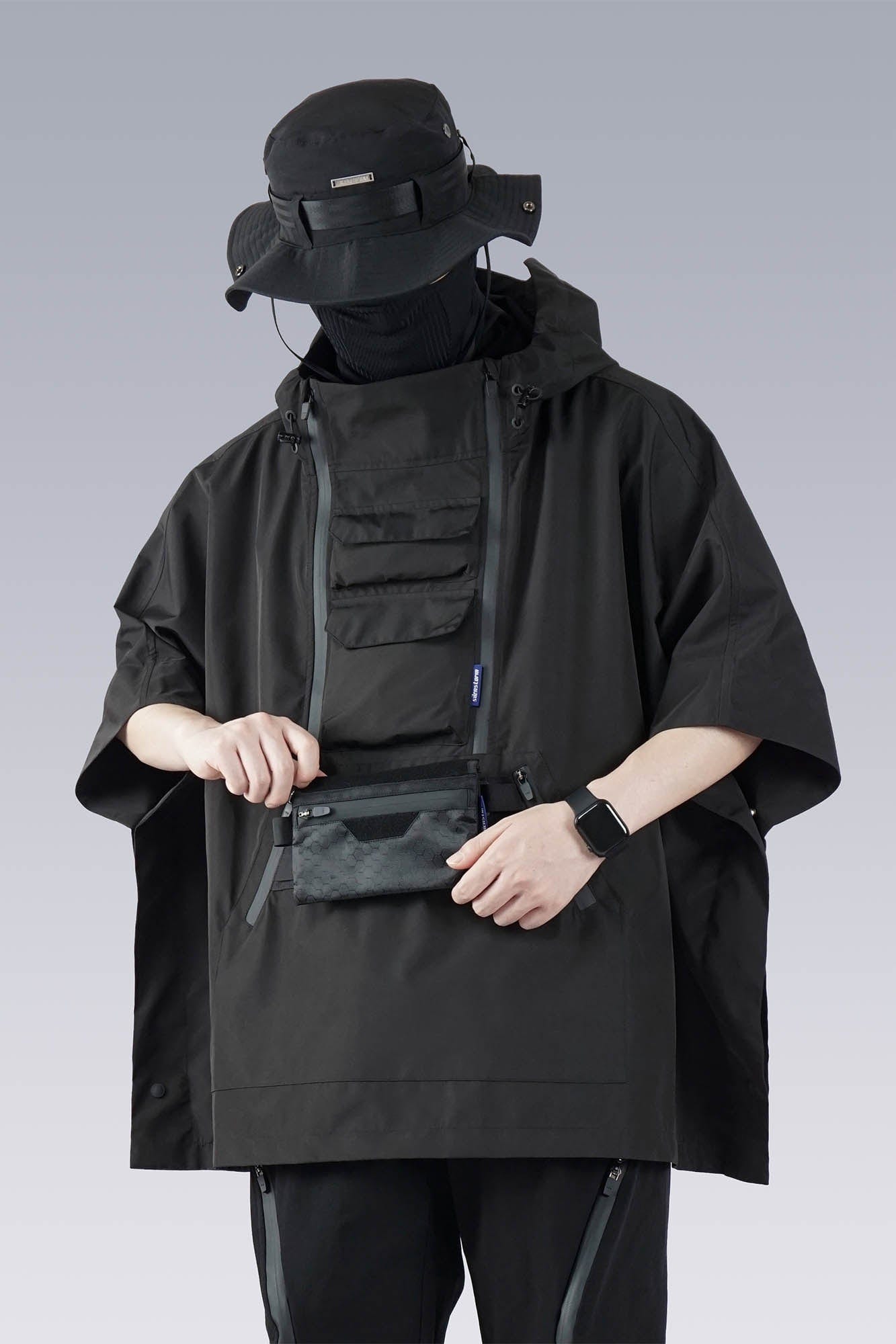 Tactical Drawstring Wide-Brim Hat -  outdoor hat - Tactical Wide-Brim Hat for Outdoor Adventures - View 4
