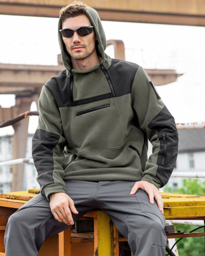 Tactical Fleece-Lined Adventure Hoodie -  hiking gear - Fleece-Lined Tactical Hoodie for Outdoor Use - View 5
