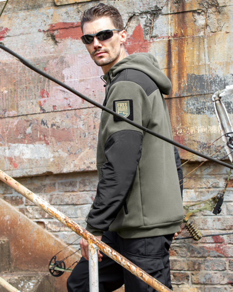 Tactical Fleece-Lined Adventure Hoodie - outdoor activities hoodie - Fleece-Lined Tactical Hoodie for Outdoor Use - View 2