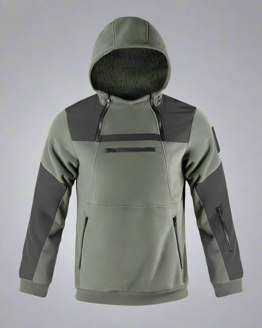 Tactical Fleece-Lined Adventure Hoodie -  streetwear - Fleece-Lined Tactical Hoodie for Outdoor Use - View 7