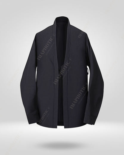Tailored Black Cardigan Jacket - Sleek and Sophisticated - stylish black cardigan - Tailored Black Cardigan Jacket - Comfort Meets Style - View 2