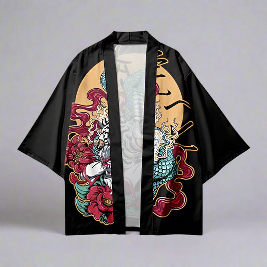 Fierce Tiger Print Kimono