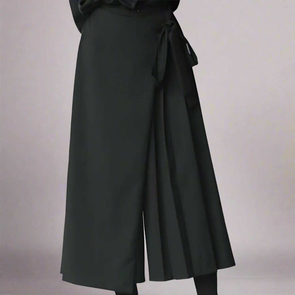 Timeless Flowing Pants -  polyester pants - Timeless Flowing Pants with Elegant Hakama Style - View 5