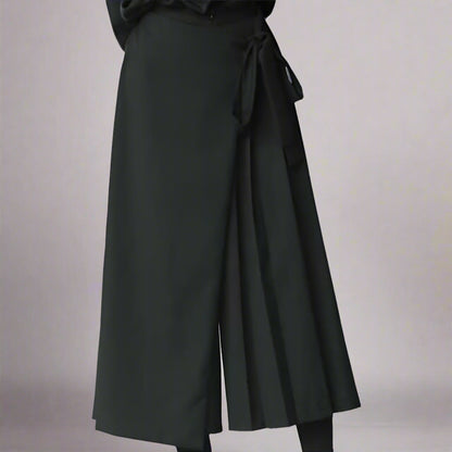 Timeless Flowing Pants -  polyester pants - Timeless Flowing Pants with Elegant Hakama Style - View 5