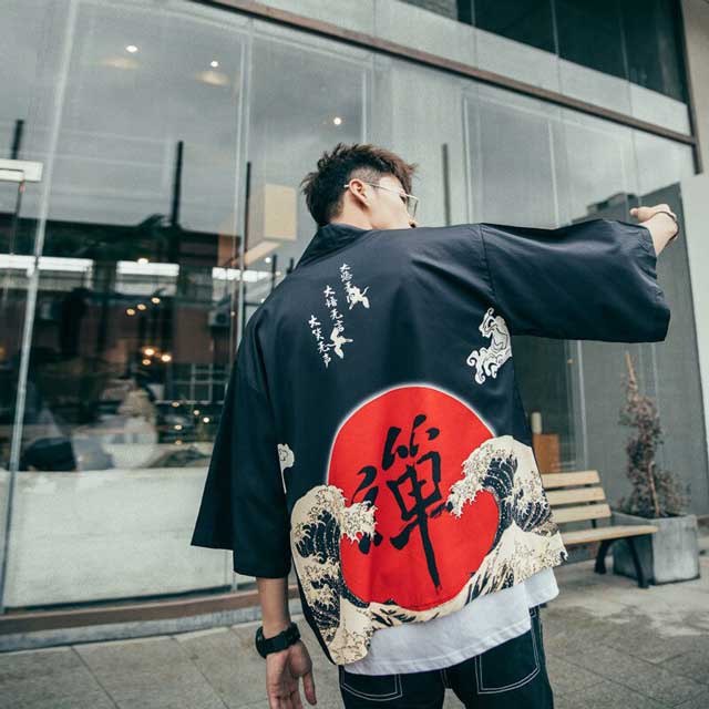 Traditional Japanese Festival kimono - japanese kimono - Traditional Japanese Happi Kimono for Everyday Style - Main view