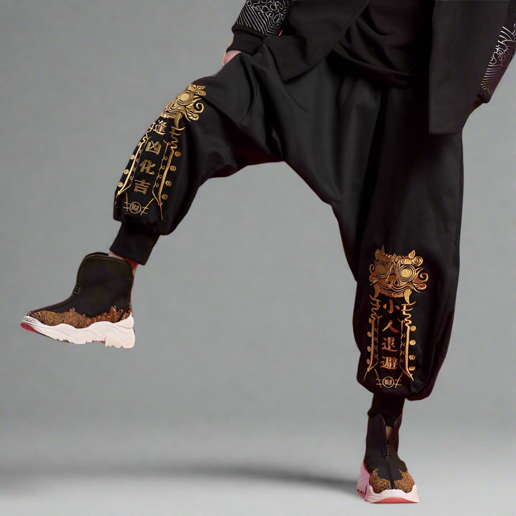 Traditional Japanese Hakama Trousers - hakama trousers - Comfortable Traditional Japanese Hakama Trousers - View 2