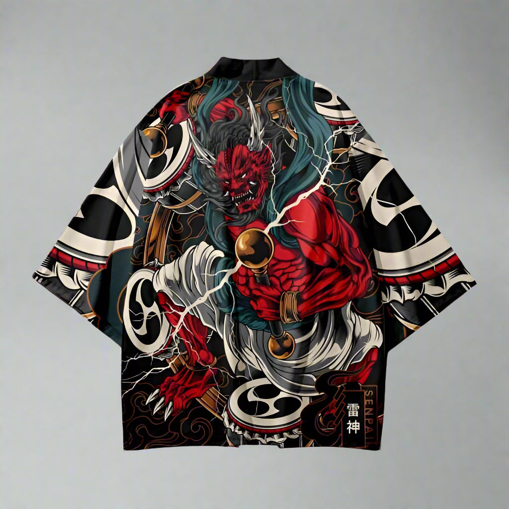 Traditional Japanese Warrior Haori - red samurai haori - Red Samurai Haori - A Blend of Tradition and Style - View 2