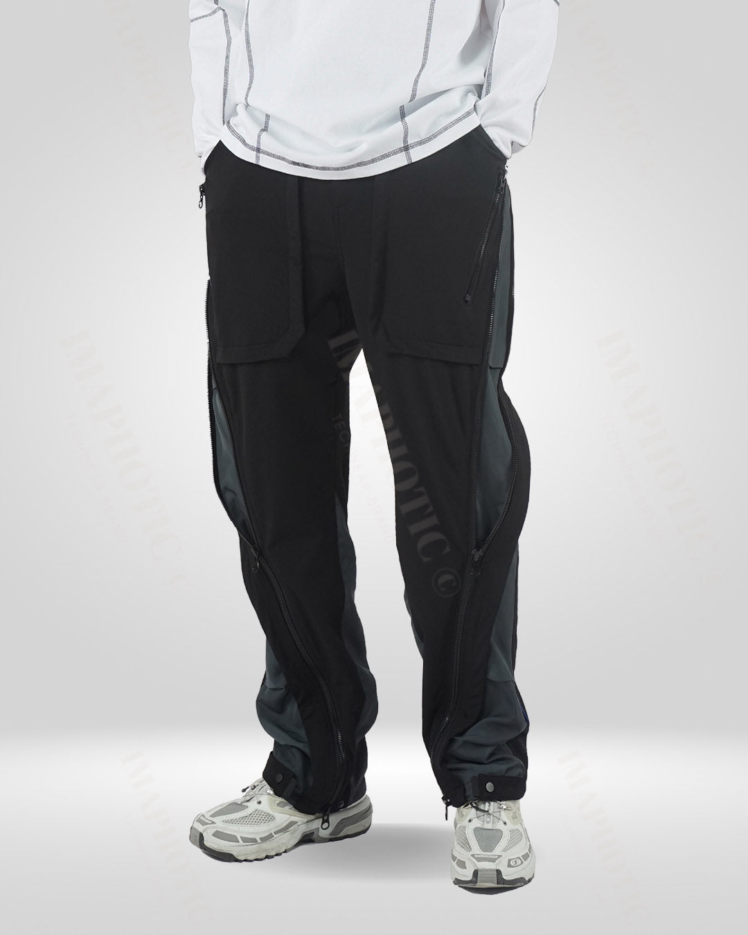 Versatile Nylon-Spandex Straight-Leg Pants for Everyday Wear