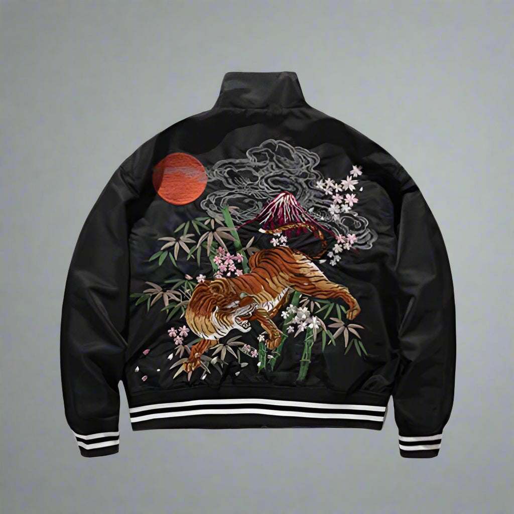 Travel-Inspired Bomber Jacket - Japanese bomber jacket - Travel-Inspired Sukajan Bomber Jacket with Unique Design - View 2