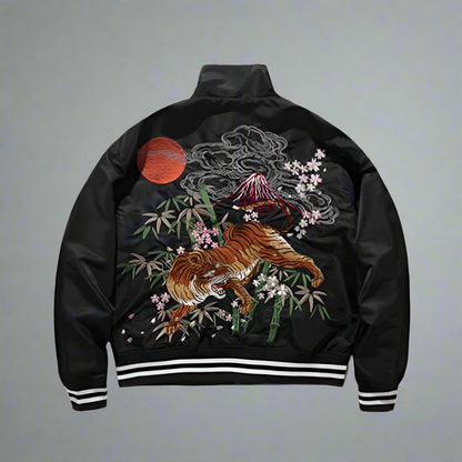 Travel-Inspired Bomber Jacket - Japanese bomber jacket - Travel-Inspired Sukajan Bomber Jacket with Unique Design - View 2