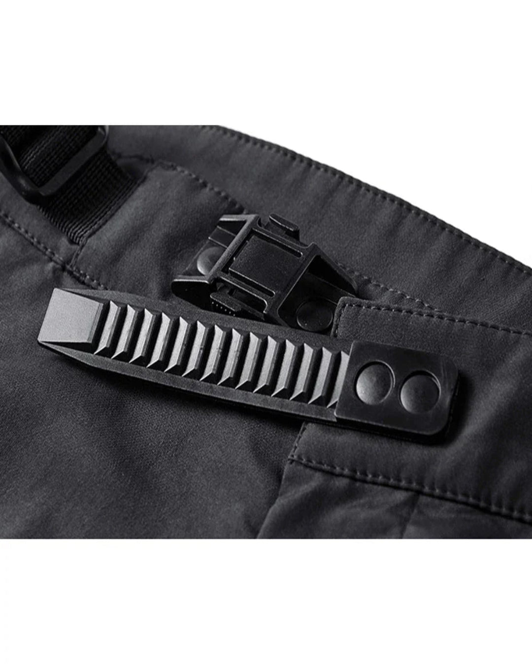 Trendy Black Cargo Shorts -  adjustable cargo shorts - Trendy Black Cargo Shorts for Urban Adventures - View 4