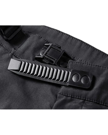 Trendy Black Cargo Shorts -  adjustable cargo shorts - Trendy Black Cargo Shorts for Urban Adventures - View 4