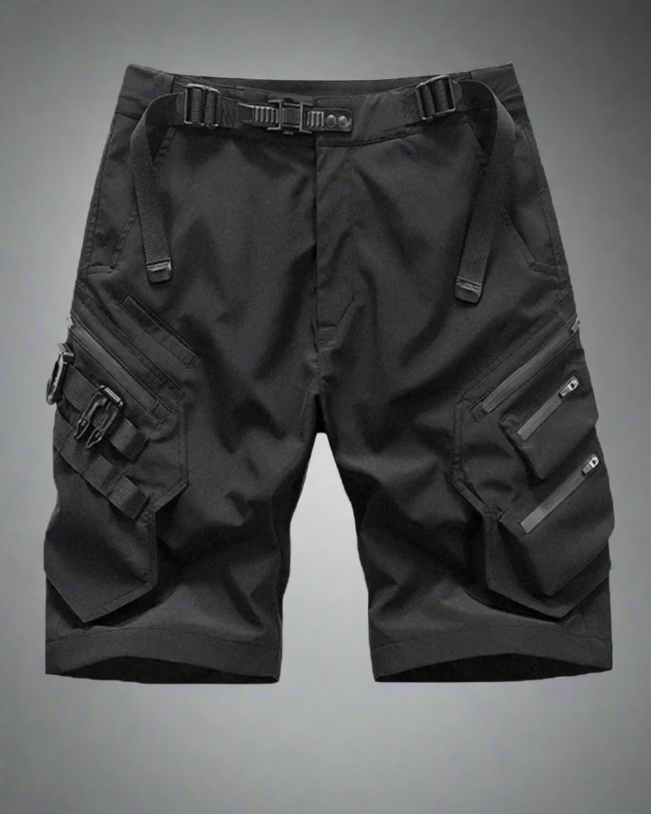 Trendy Black Cargo Shorts - BEST SELLERS - Trendy Black Cargo Shorts for Urban Adventures - Main view