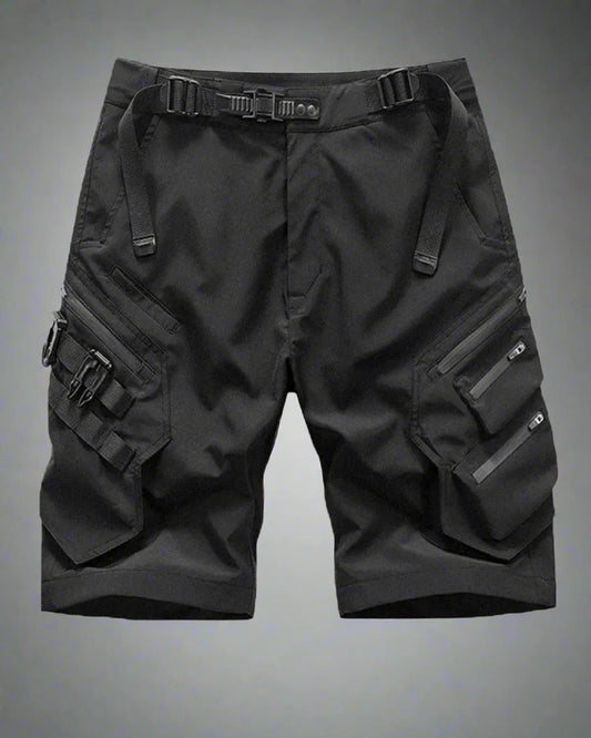 Trendy Black Cargo Shorts - BEST SELLERS - Trendy Black Cargo Shorts for Urban Adventures - Main view