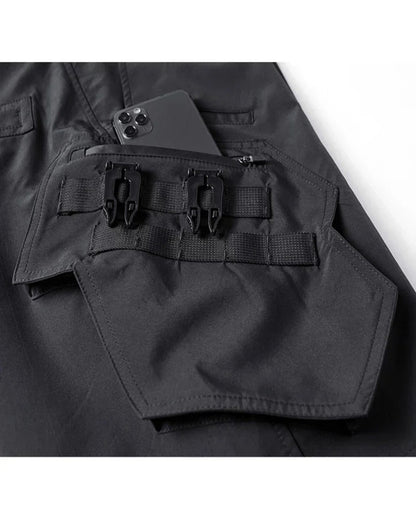 Trendy Black Cargo Shorts -  cargo shorts - Trendy Black Cargo Shorts for Urban Adventures - View 5