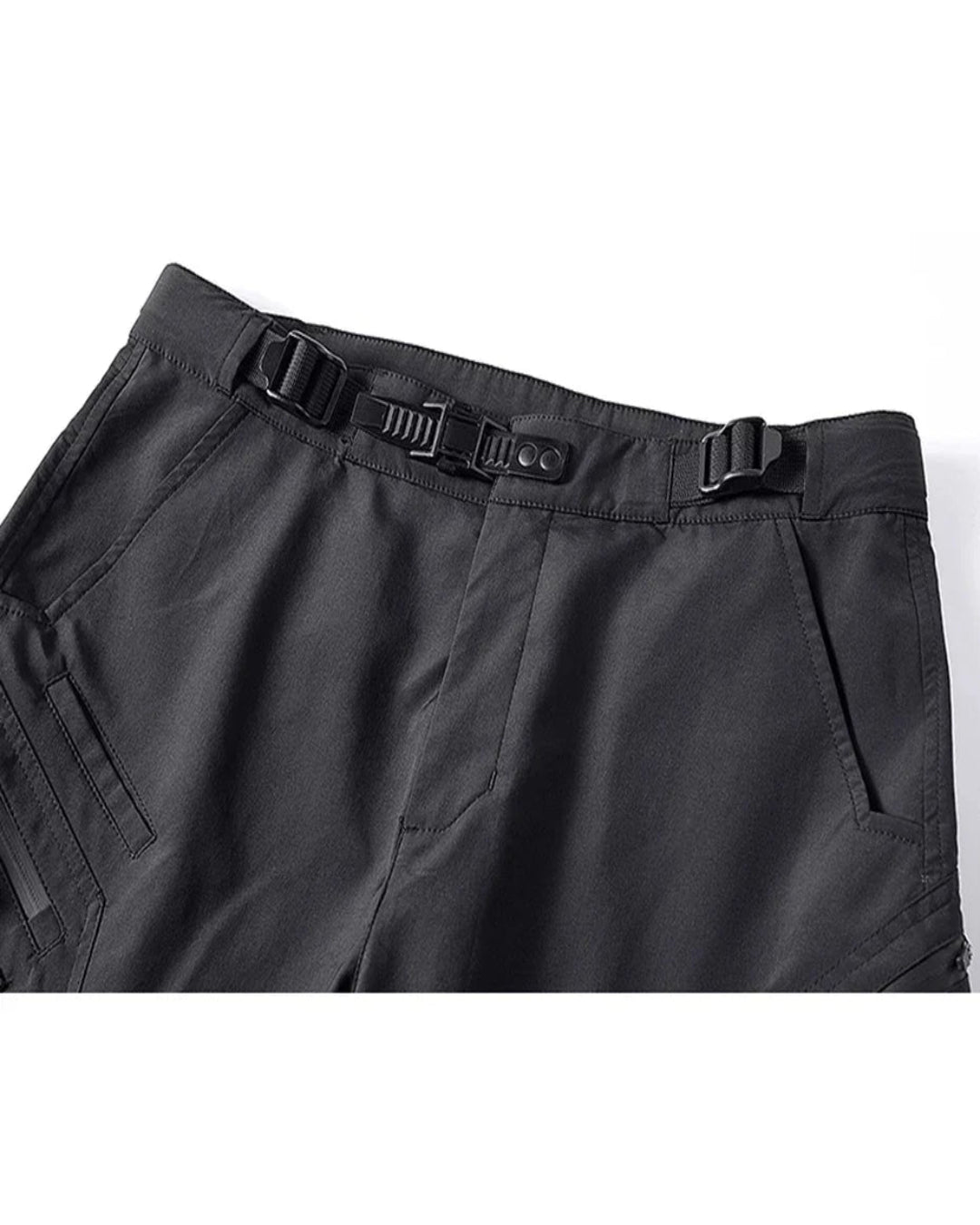 Trendy Black Cargo Shorts - weather-resistant shorts - Trendy Black Cargo Shorts for Urban Adventures - View 3