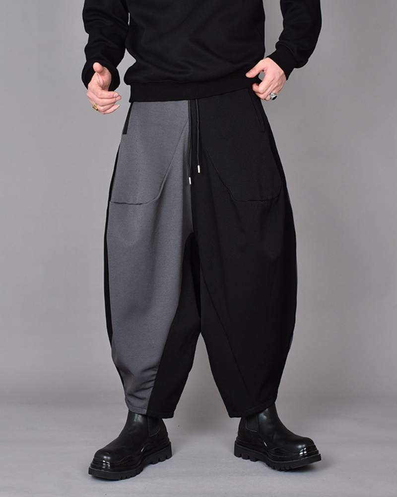 Trendy Colorblock Harem Pants - harem pants - Stylish Colorblock Harem Pants for Modern Looks - View 2