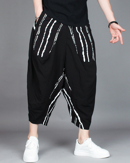 Trendy Colorblock Harem Pants -  japanese style - Stylish Colorblock Harem Pants for Modern Looks - View 5