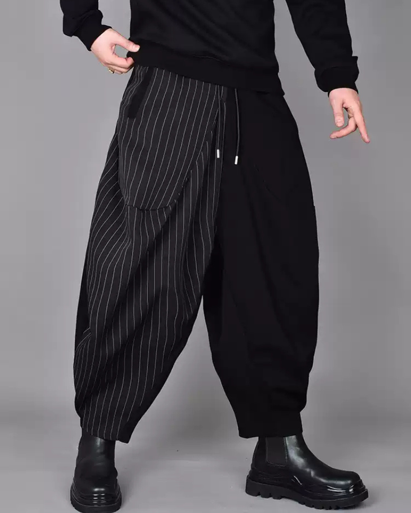 Trendy Colorblock Harem Pants -  versatile harem pants - Stylish Colorblock Harem Pants for Modern Looks - View 7