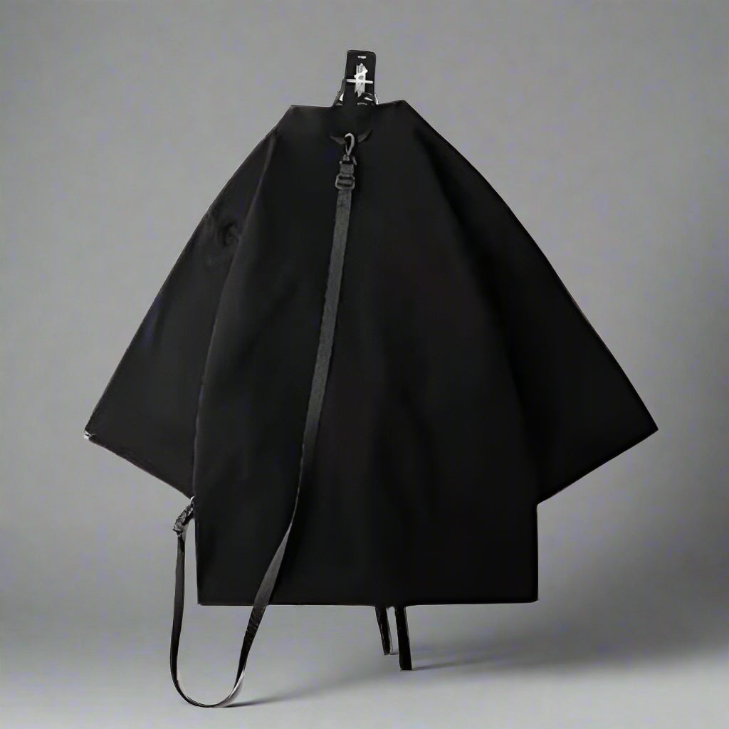 Trendy Haori Jacket Style -  oversized kimono cardigan - Trendy Black Haori Jacket for Urban Layering - View 6