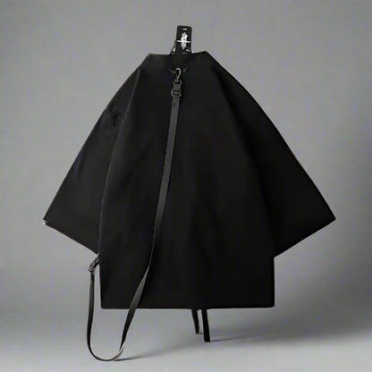 Trendy Haori Jacket Style -  oversized kimono cardigan - Trendy Black Haori Jacket for Urban Layering - View 6