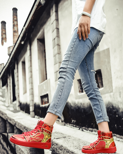 Trendy High-Top Platform Sneakers -  techwear shoes - Trendy High-Top Platform Sneakers for Modern Looks - View 7