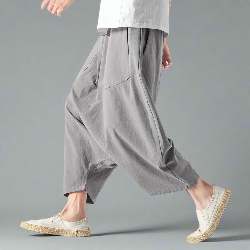 Trendy Japanese Harem Trousers -  casual trousers - Comfortable Japanese Harem Trousers in Diverse Sizes - View 4